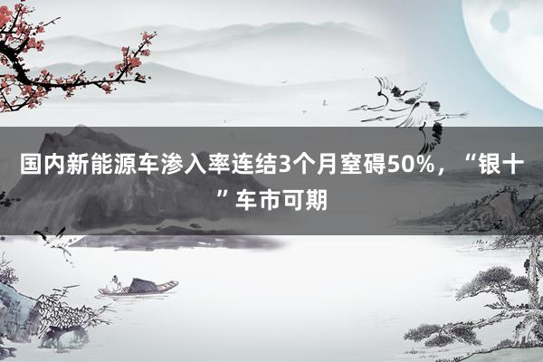 国内新能源车渗入率连结3个月窒碍50%，“银十”车市可期